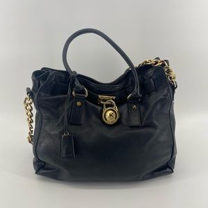 Micheal Kors Leather Hamilton Chain Tote